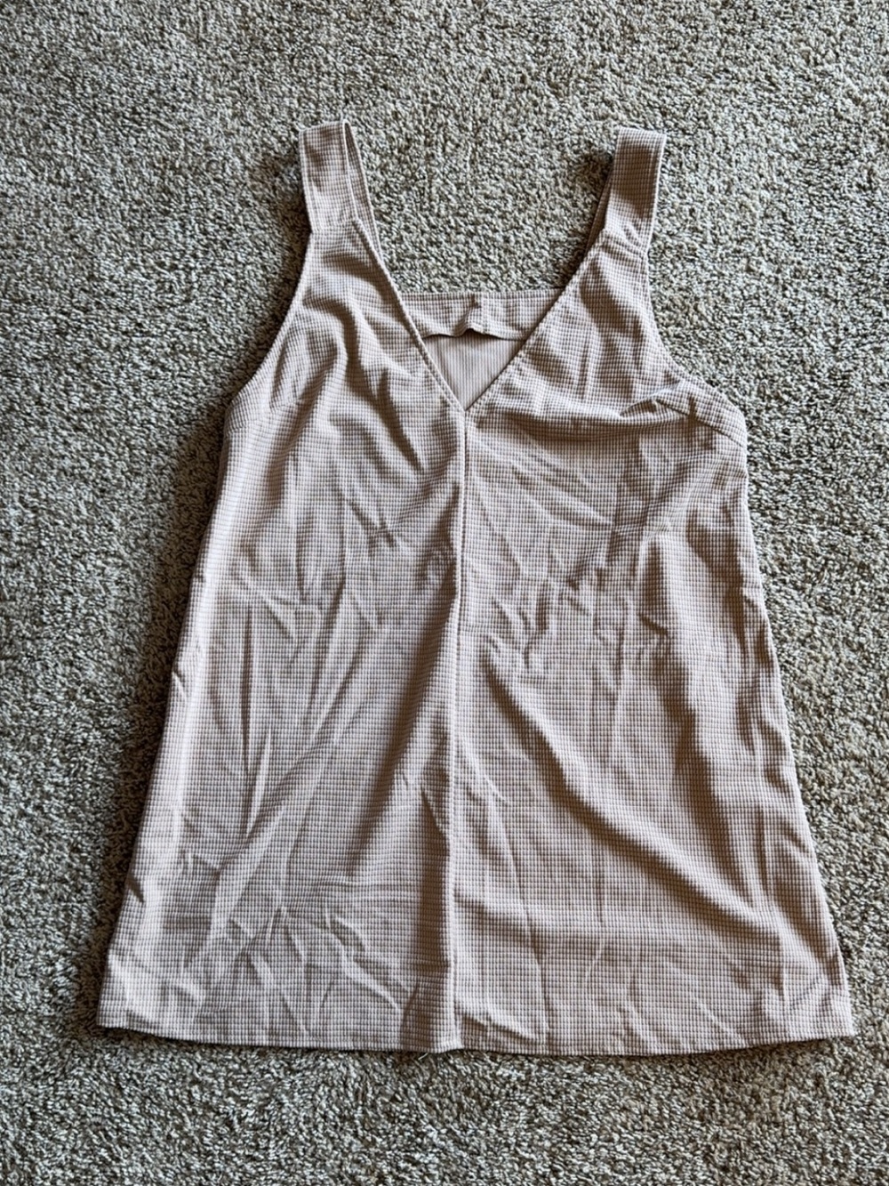 SHEIN Beige V-Neck Casual Dress